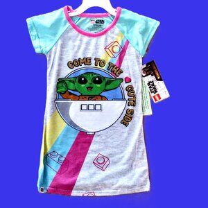 LEGO ~ Star Wars ~ Disney ~ Baby Yoda Nightgown ~ Sleep Shirt Girl's Sz 4-5 NWT